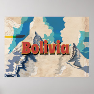 Bolivia Vintage Travel Poster