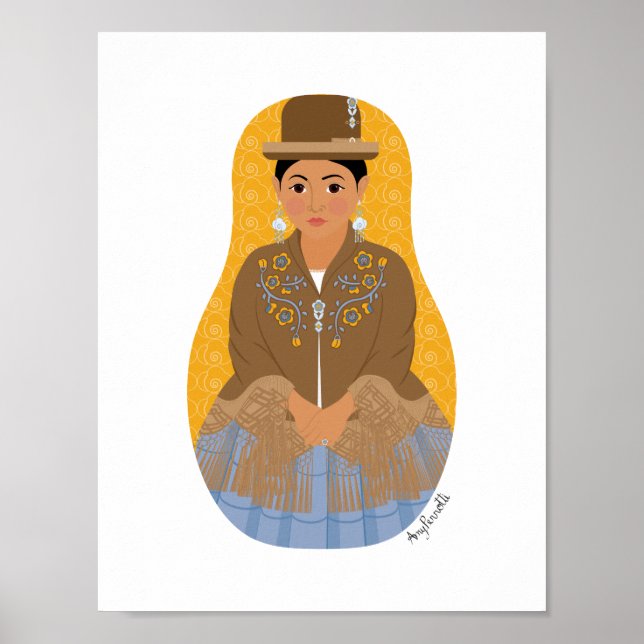 Bolivian, Aymara Matryoshka Poster (Vorne)