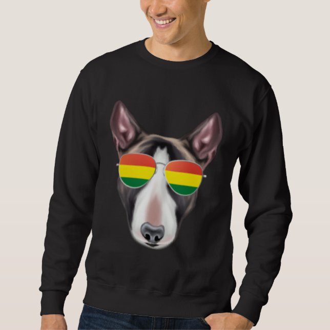Bolivian Flag Miniature Bull Terrier Dog Bolivia P Sweatshirt (Vorderseite)