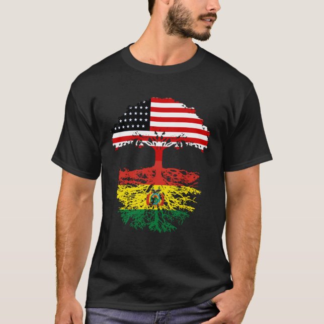 Bolivian Roots Bolivia National Heritage Tree T-Shirt (Vorderseite)