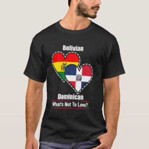 Bolivianisch Dominikanische Herzflaggen Was gibt e T-Shirt