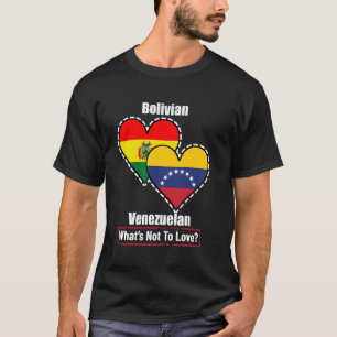 Bolivianisch Venezolanische Herzflaggen Was gibt e T-Shirt