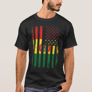Bolivianische amerikanische Flagge Bolivianischer T-Shirt