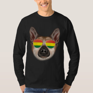 Bolivianische Flagge Norwegischer Buhund Hund Boli T-Shirt