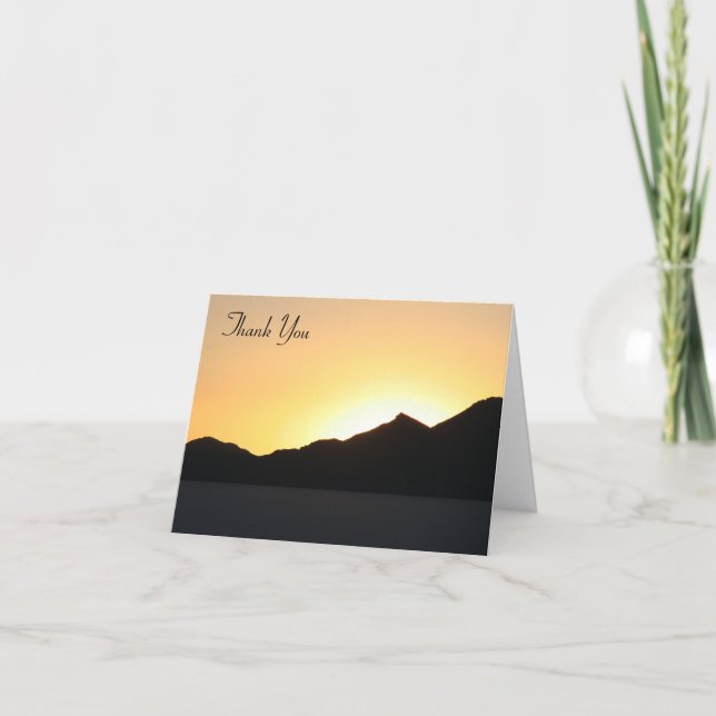 Bolivianischer Sonnenuntergang Dankeskarte (Vorderseite)