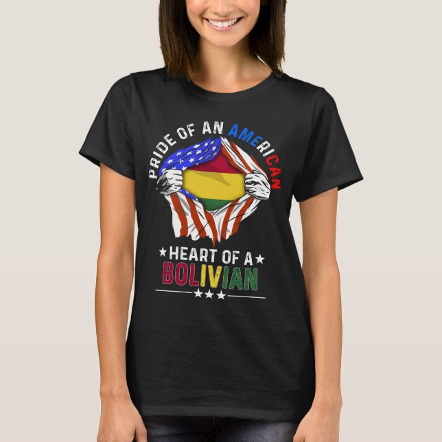 Bolivianisches Auslandsflagge T-Shirt (Vorderseite)