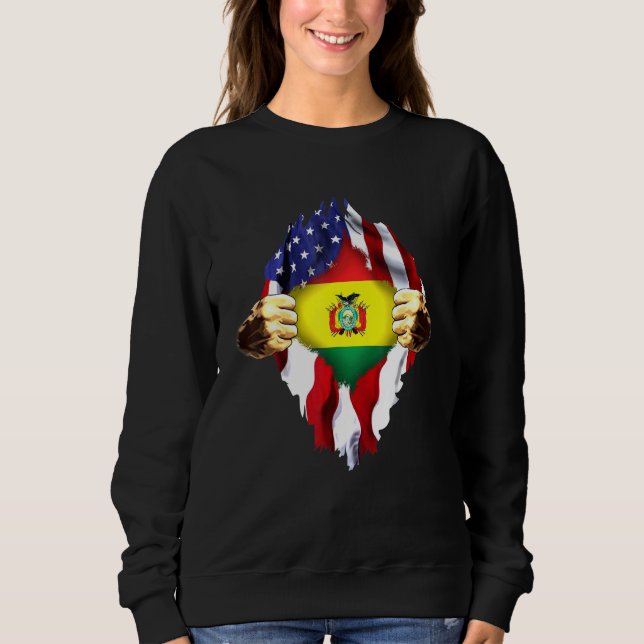 Bolivianisches Blut in Me Bolivien Amerikanische F Sweatshirt (Vorderseite)