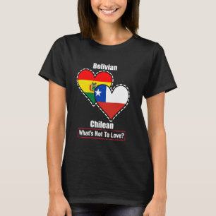 Bolivianisches chilenisches Herz-Fahnen Was nicht T-Shirt