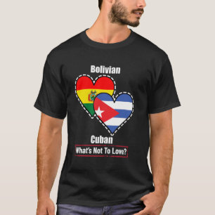 Bolivianisches kubanisches Herz-Fahnen Was nicht z T-Shirt