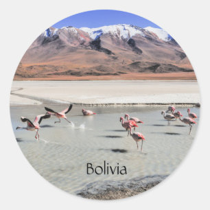 Bolivias landschaftliche Szene Runder Aufkleber