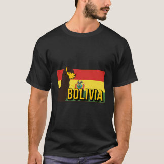 Bolivien Alpaca La Paz Cochabamba Flag Bolivian Cr T-Shirt