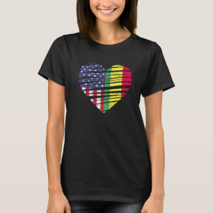 Bolivien American Grown Heart USA Patriot Heritage T-Shirt