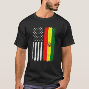 Bolivien Amerikanische Flagge Bolivien T-Shirt