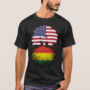 Bolivien Bolivian American USA Tree Roots Flag T-Shirt