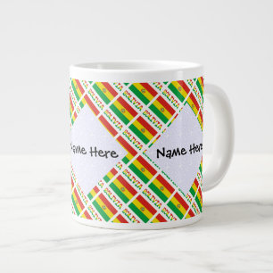 Bolivien Bolivianische Flagge Kachel Personalisier Jumbo-Tasse