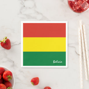 Bolivien & bolivianische Flagge Party Mode / Sport Serviette