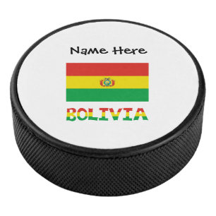 Bolivien Bolivianische Flagge Personalisiert  Eishockey Puck