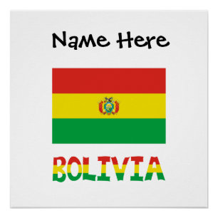 Bolivien Bolivianische Flagge Personalisiert Poster
