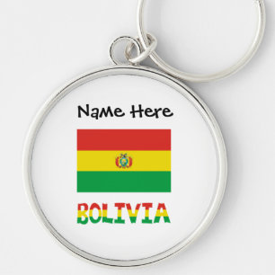 Bolivien Bolivianische Flagge Personalisiert  Schlüsselanhänger