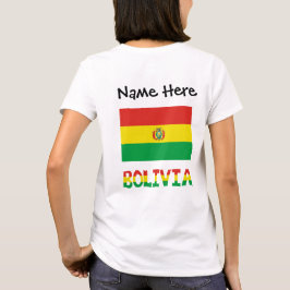 Bolivien Bolivianischer Flaggenstaat Personalisier T-Shirt