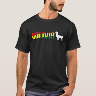Bolivien Bolivianisches Llama Fußball Männer Fraue T-Shirt