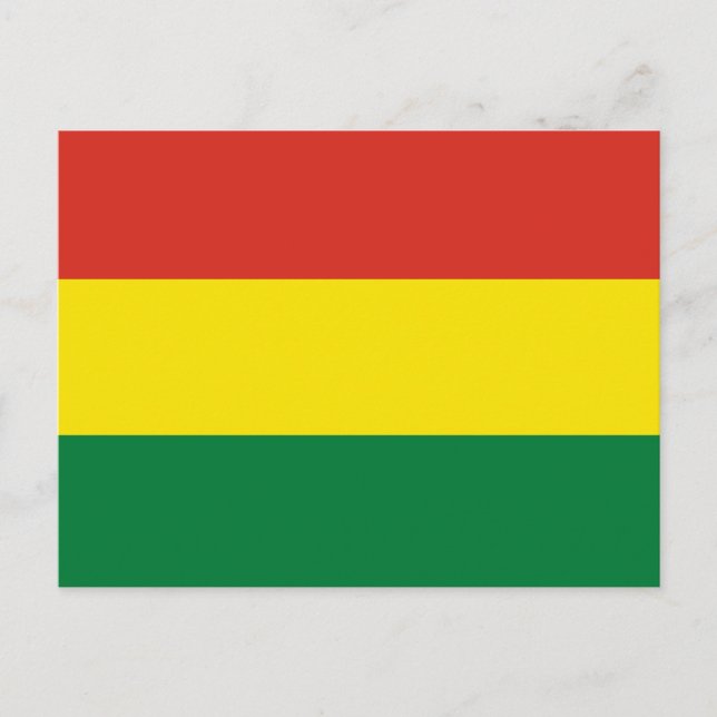 Bolivien (Bolivien) Flagge Postkarte (Vorderseite)