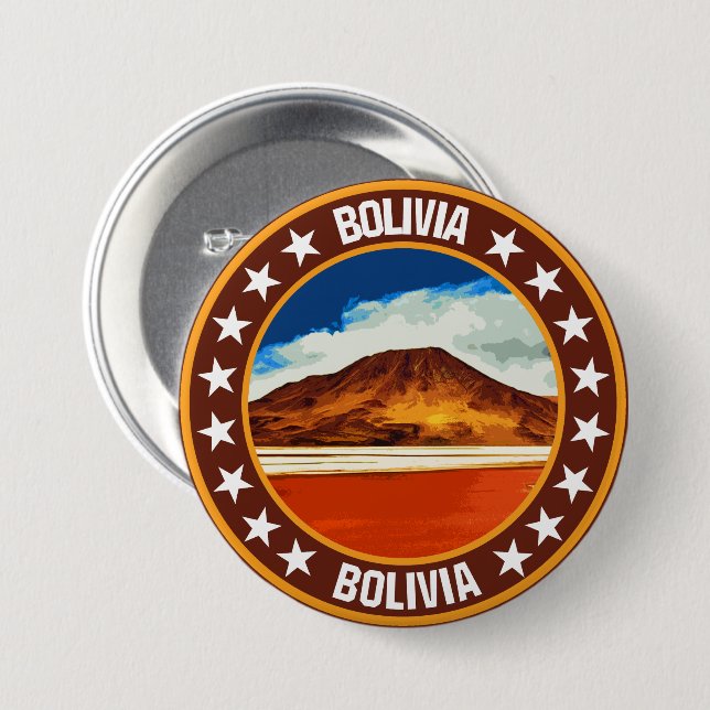 Bolivien Button (Vorne & Hinten)