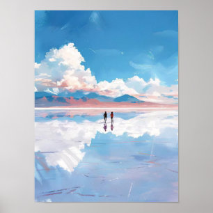 Bolivien Druck Bolivien Illustration Uyuni Reise  Poster