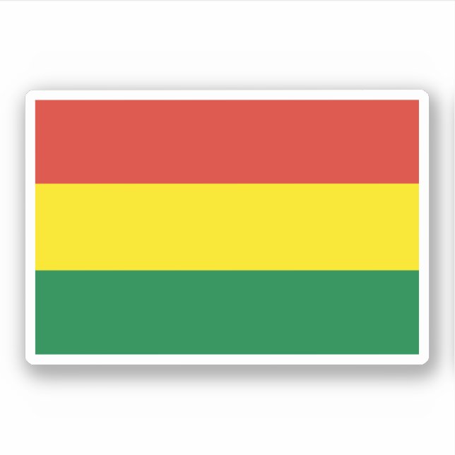 Bolivien Flag Aufkleber (Vorderseite)