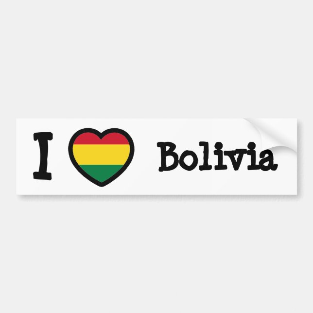 Bolivien Flag Autoaufkleber (Vorne)