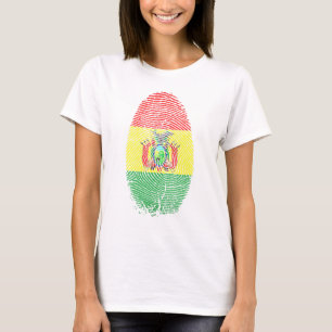 Bolivien Flag Fingerprint in meiner DNS für Bolivi T-Shirt