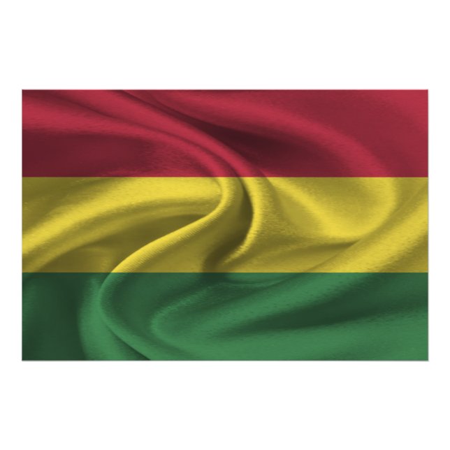 Bolivien Flag Fotodruck (Vorne)