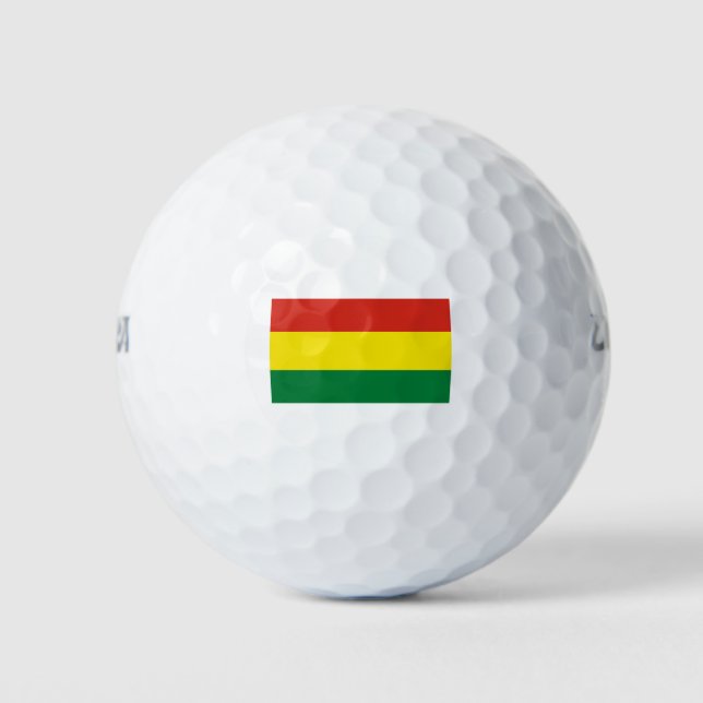Bolivien Flag Golfball (Vorderseite)