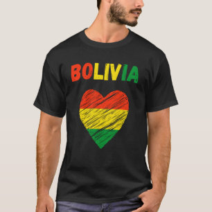 Bolivien Flag Holiday Bolivien Herz Bolivien Flagg T-Shirt