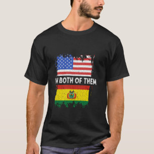 Bolivien Flag Ich bin beide Bolivianer Stolz Boliv T-Shirt