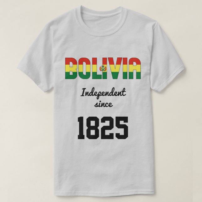 Bolivien Flag Independence Celebration T-Shirt (Design vorne)