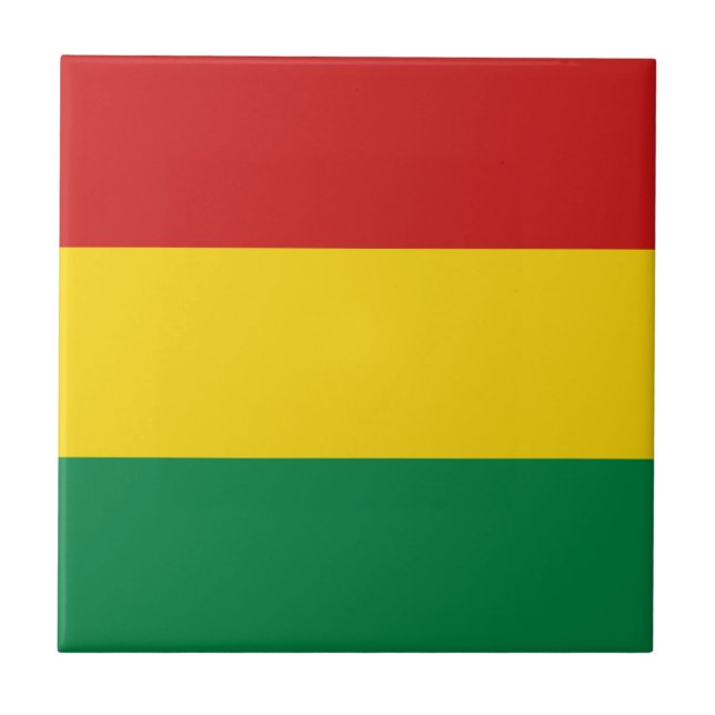 Bolivien Flag Keramik Tile Fliese (Vorderseite)
