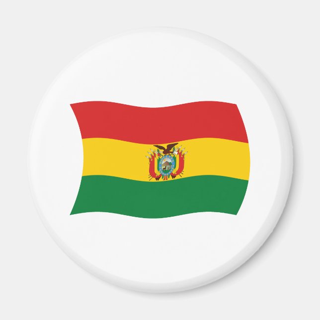 Bolivien Flag Magnet (Vorne)