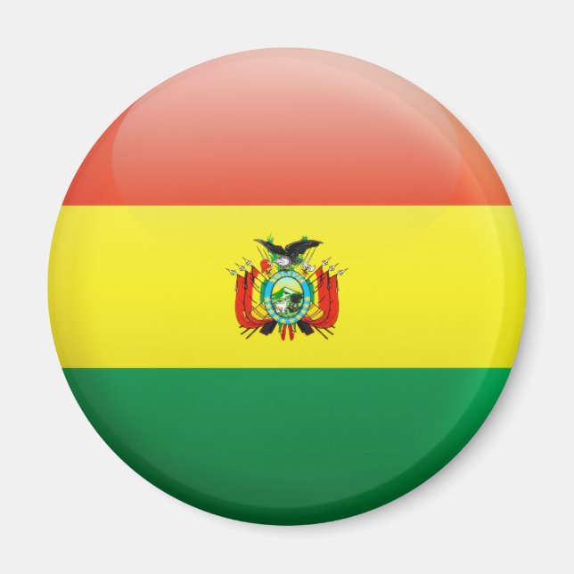 Bolivien Flag Magnet (Vorne)