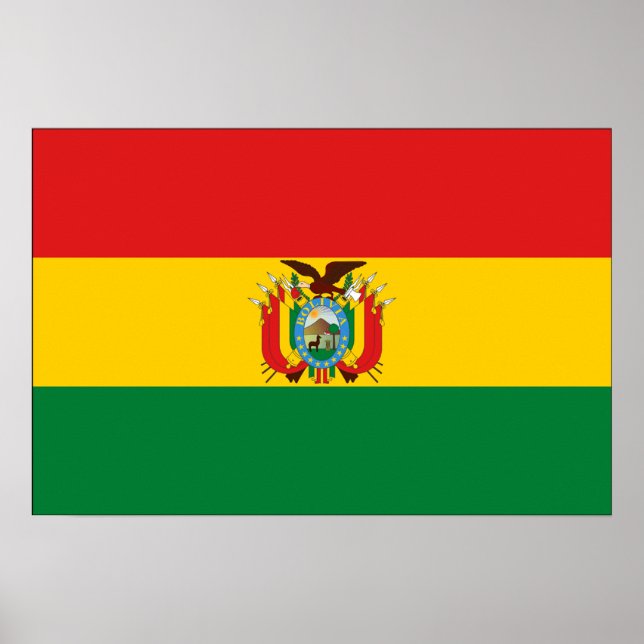 Bolivien Flag Poster (Vorne)