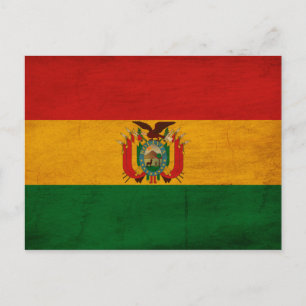 Bolivien Flag Postkarte