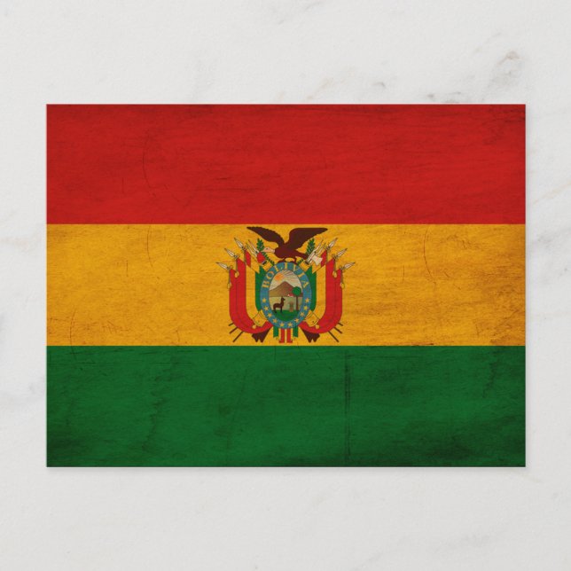 Bolivien Flag Postkarte (Vorderseite)