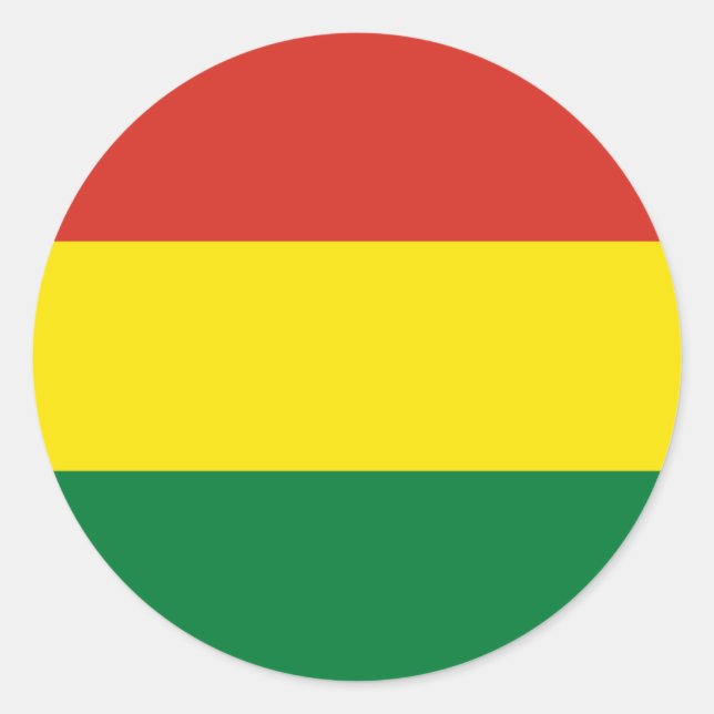 Bolivien Flag Runder Aufkleber (Vorderseite)