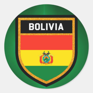 Bolivien Flag Runder Aufkleber