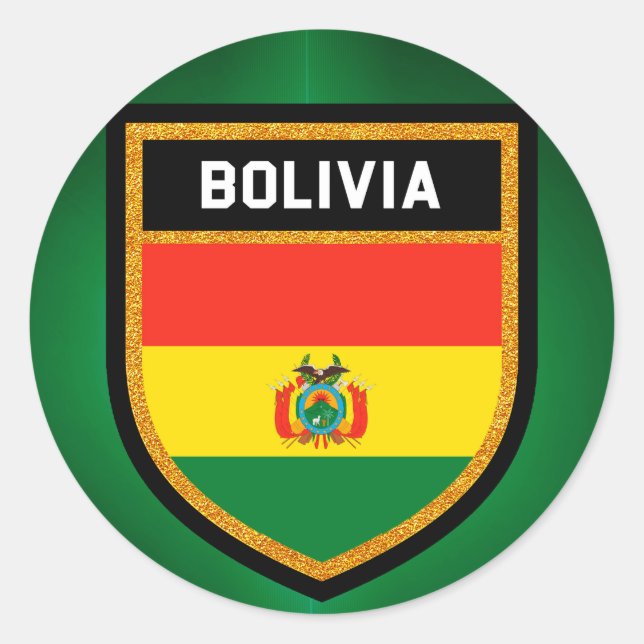 Bolivien Flag Runder Aufkleber (Vorderseite)
