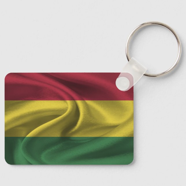 Bolivien Flag Schlüsselanhänger (Vorderseite)
