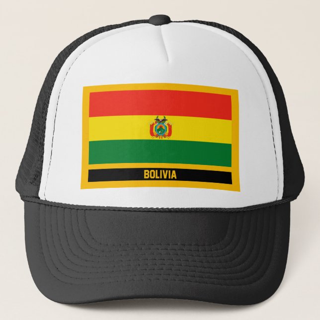 Bolivien Flag Truckerkappe (Vorderseite)