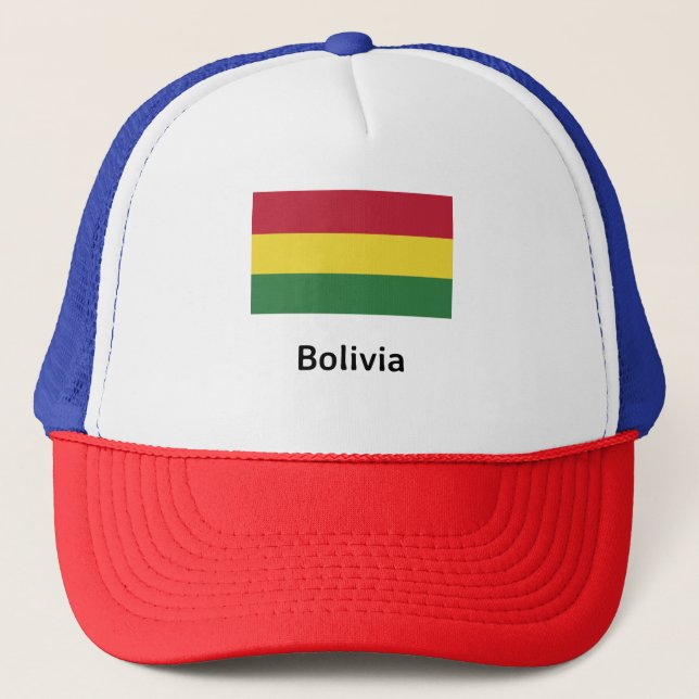 Bolivien Flag Truckerkappe (Vorderseite)