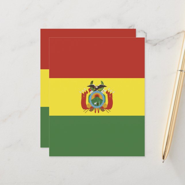Bolivien-Flagge (Vorderseite/Rückseite Beispiel)