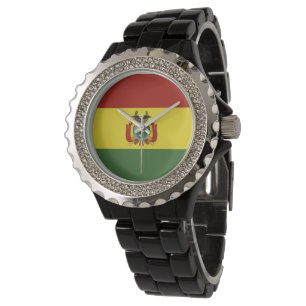 Bolivien-Flagge Armbanduhr